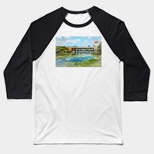 Abbey Mill Weir At Tewkesbury Baseball T-Shirt